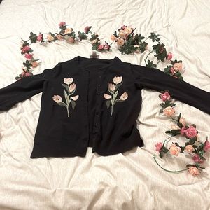 Ann Taylor LOFT floral cardigan